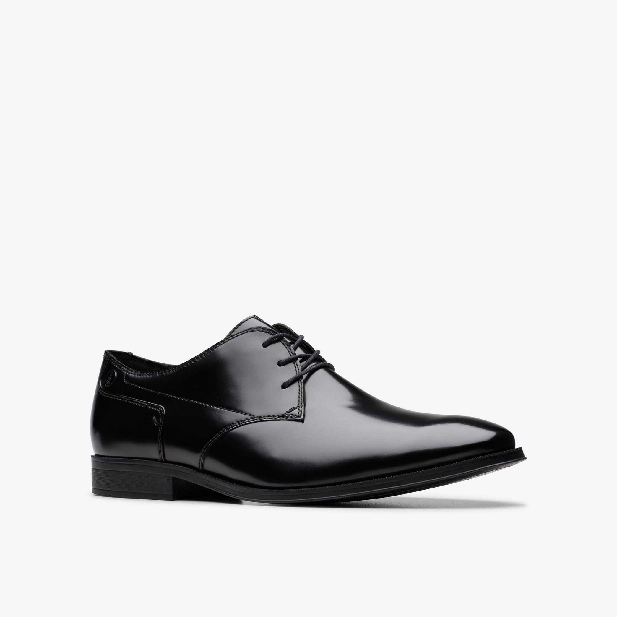 Shop Paulton Lace Black Hi Shine Leather