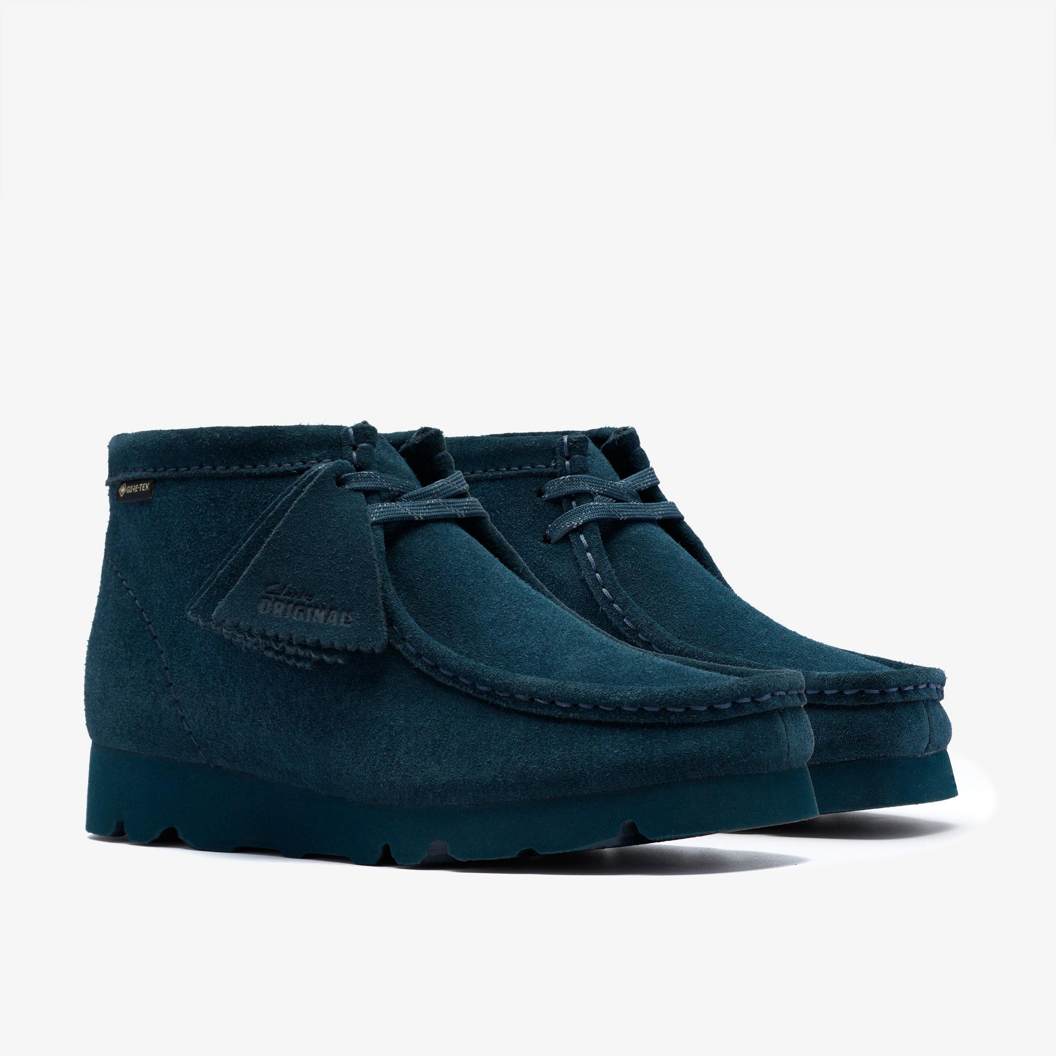 Shop Wallabee Boot Gore-Tex Dark Teal Suede