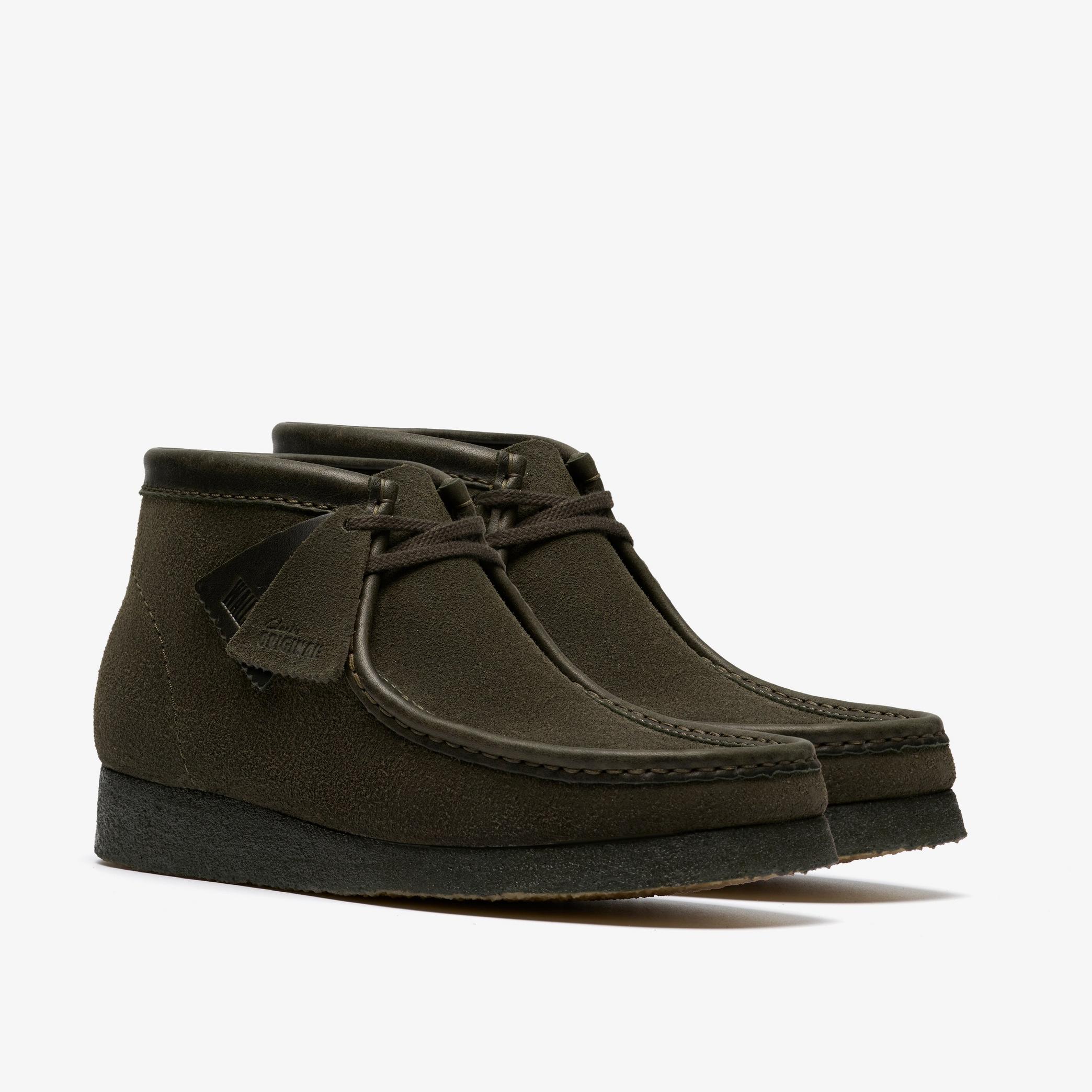 Shop Wallabee Boot Loden Green Suede