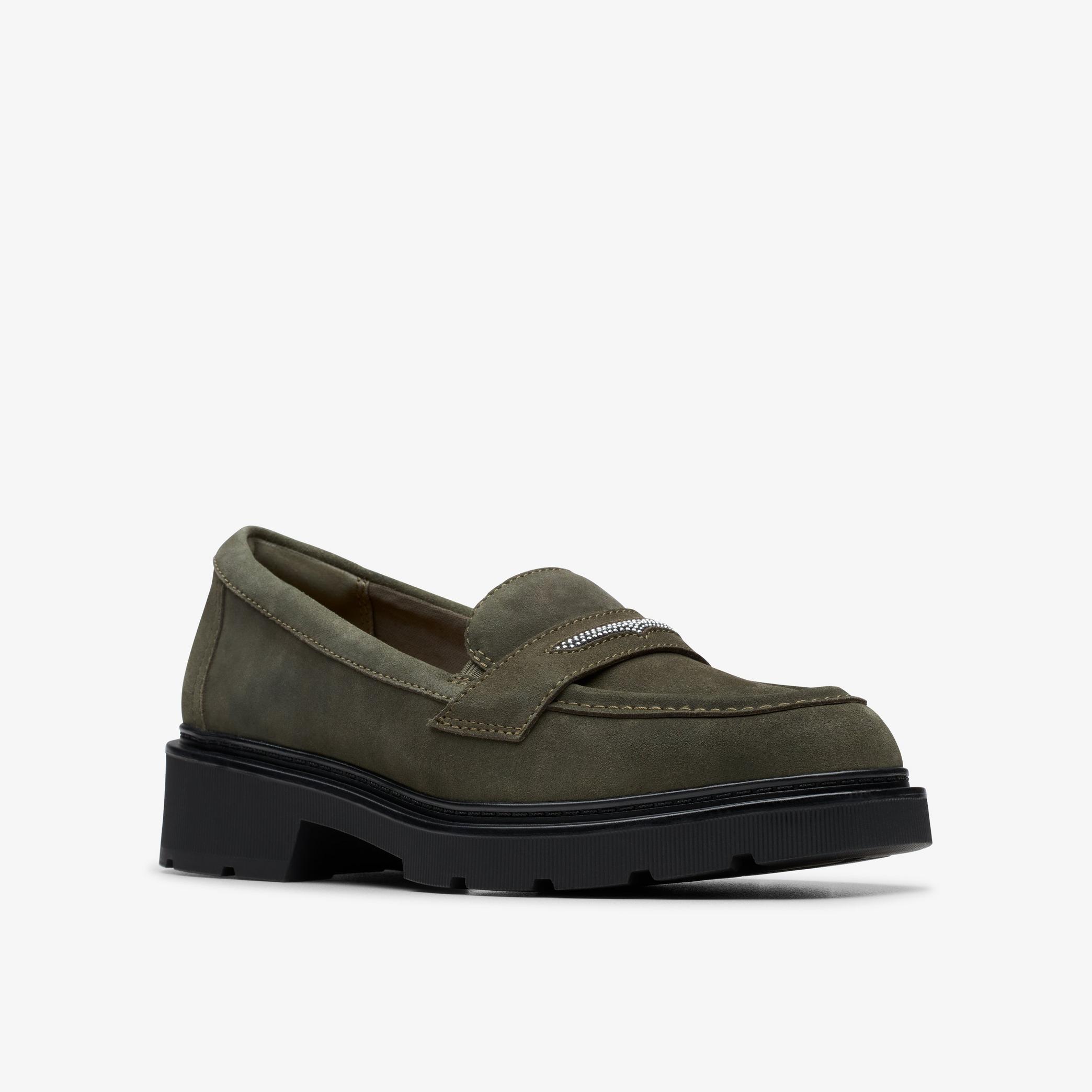 Shop Lauryl Step Dark Olive Suede