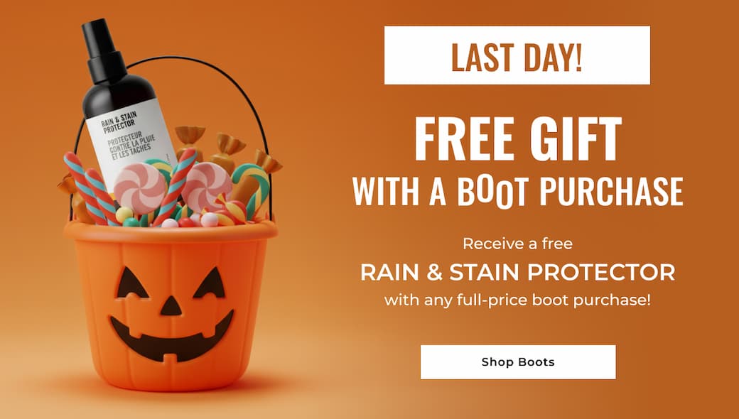 Free Rain and Stain With Full Price Boots Purchase