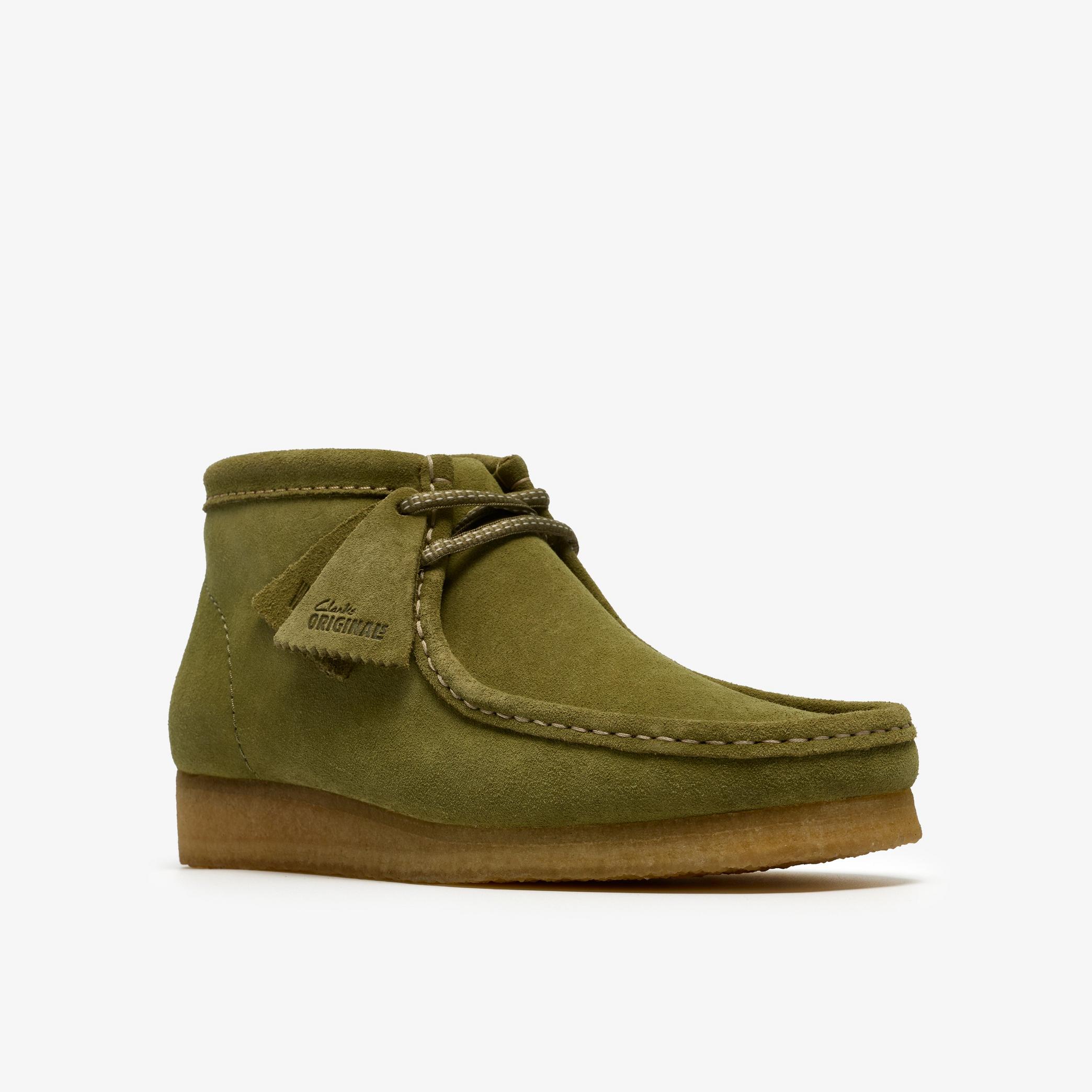 Shop Wallabee Boot Green Suede