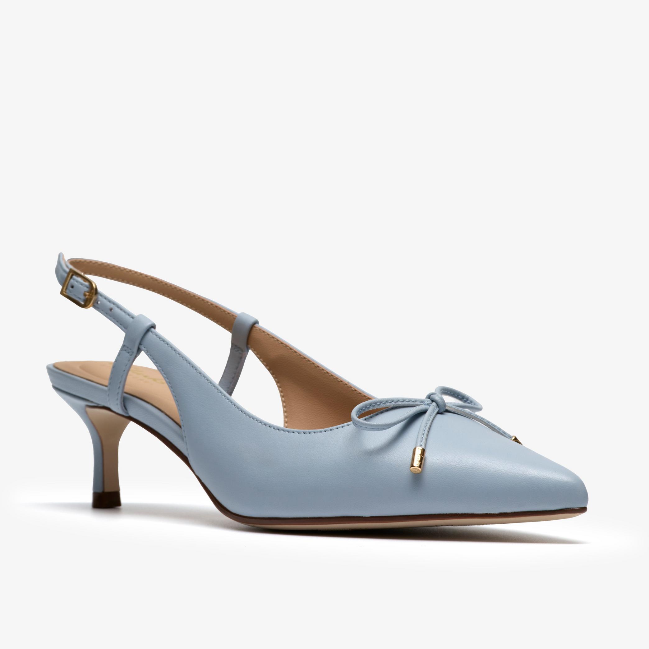Shop Zarey Bow Light Blue Leather