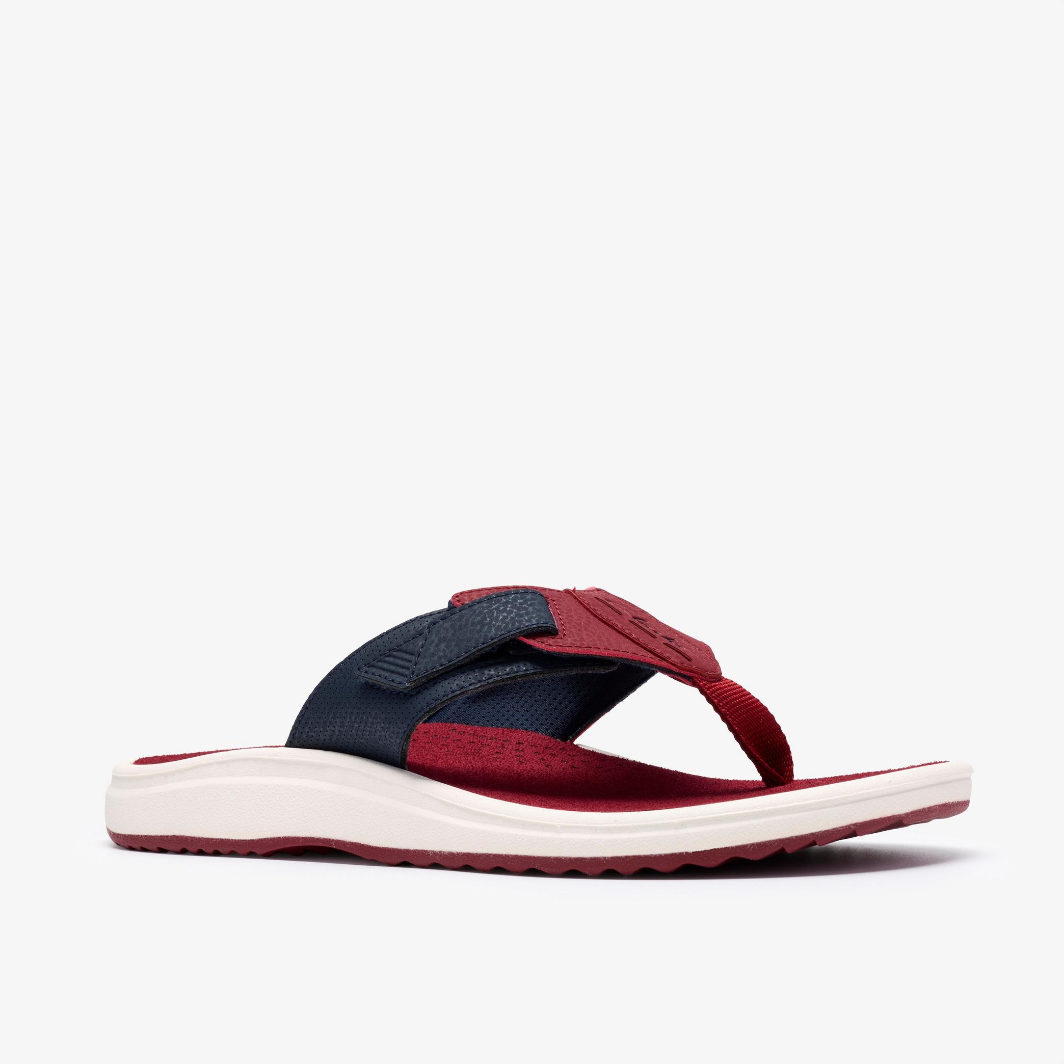Shop Men's Breeze Flip Flops Red Combination
