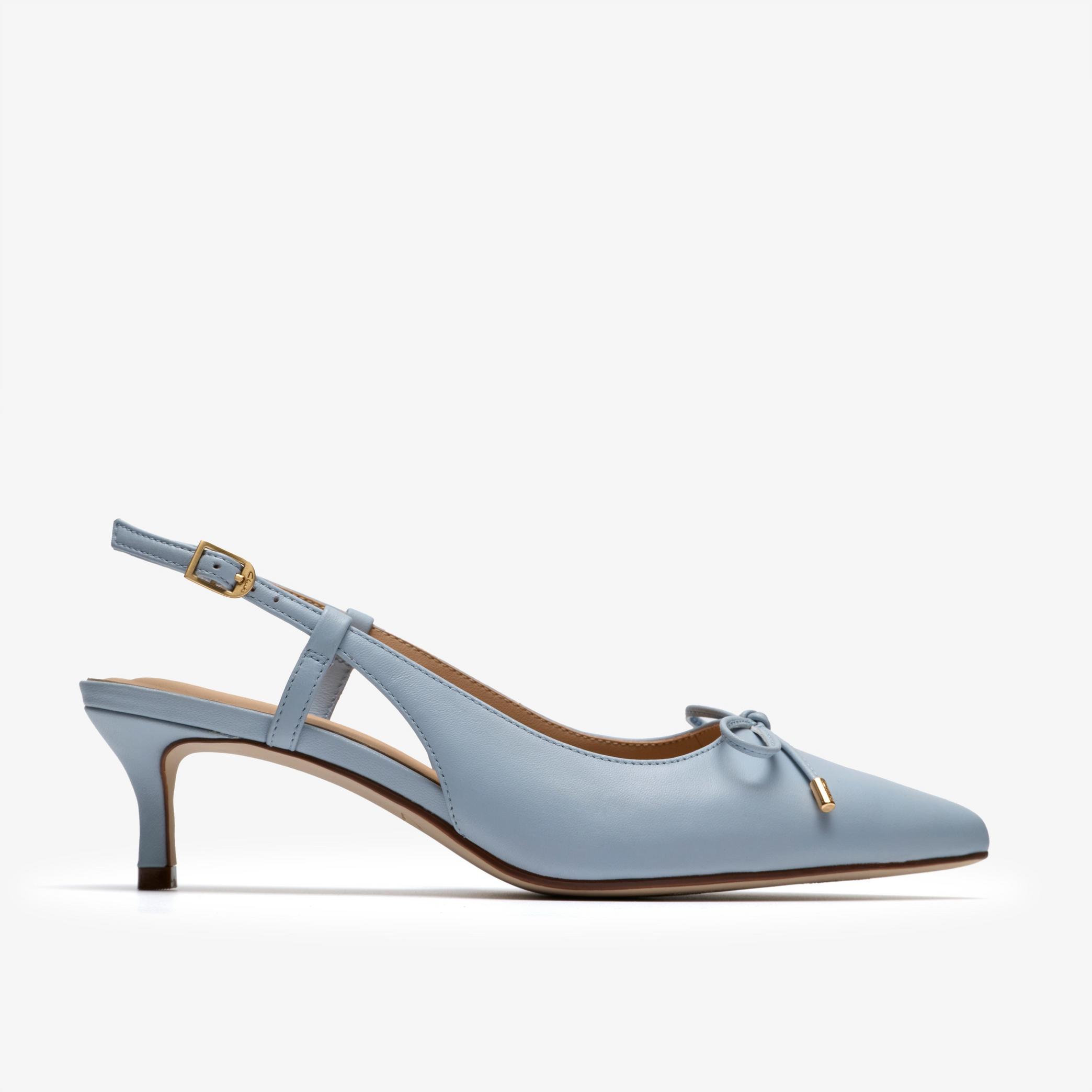 Shop Zarey Bow Light Blue Leather