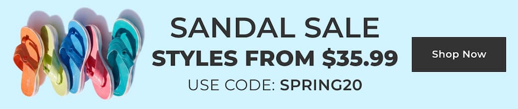 SHOP THE SANDAL SALE | Styles from $35.99 | Use code: SPRING20
