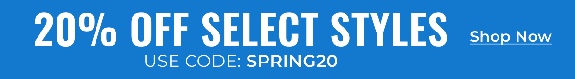 20% Off Select Styles | Use Code: SHOP20 | Show Now