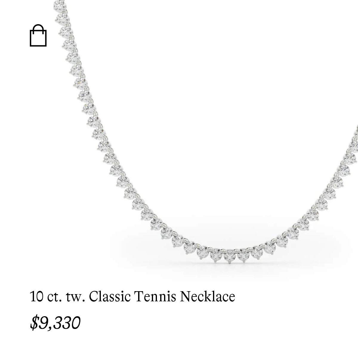 10 ct. tw. Classic Tennis Necklace