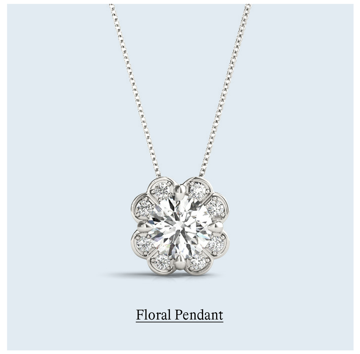 1/2 ct. tw. Floral Pendant