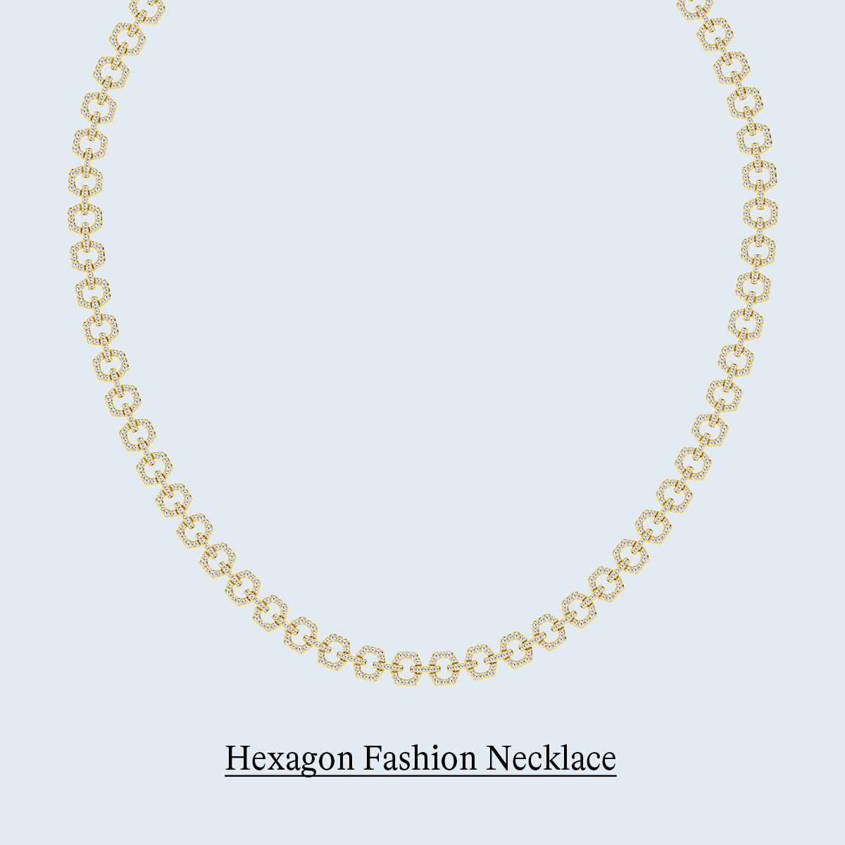 Round Hexagon Shape Fashion Necklace