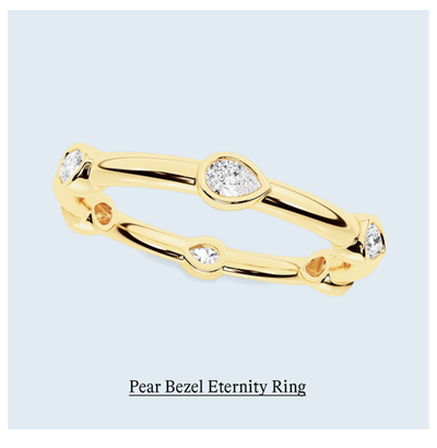 Pear Bezel Eternity Ring