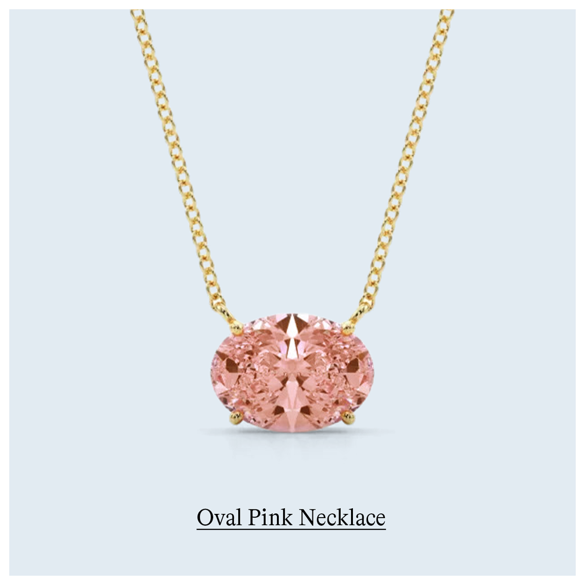 Oval Pink Necklace