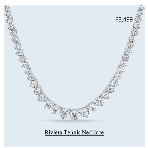 5 ct. tw. Round Graduated Riviera Tennis Necklace in 14k White Gold