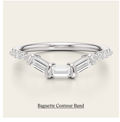 1/4 ct. tw. Baguette Contour Band