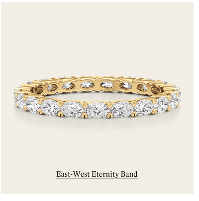 1 - 3 ct. Oval East-West Eternity Band