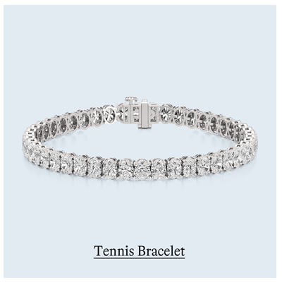 15 ct. tw. Oval Lab Grown Diamond Tennis Bracelet in 14k White Gold