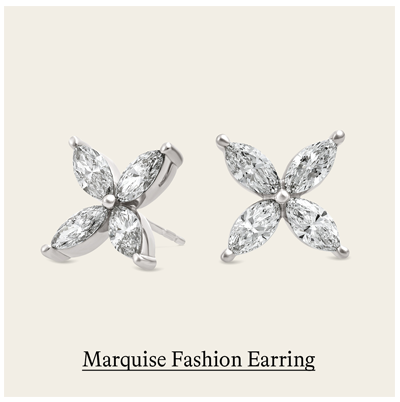 2 1/2 ct. tw. Marquise Fashion Earring in 14k White Gold