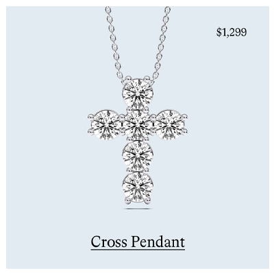 5 ct. tw. Cross Pendant in 14k White Gold
