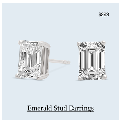 2 ct. tw. Emerald Stud Earrings in 14k White Gold
