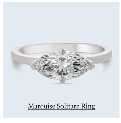 1 1/4 ct. tw. Marquise Solitare Ring in 14K White Gold
