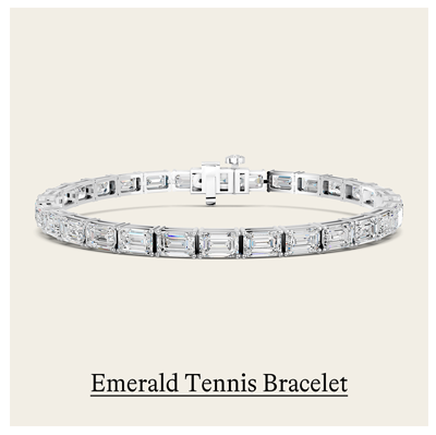 10 ct. tw. East West Emerald Tennis Bracelet in 14kt White Gold