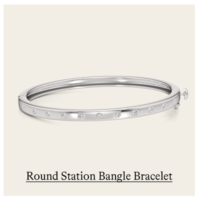 Round Station Bangle Bracelet