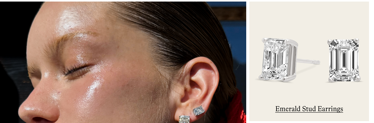 2 ct. tw. Emerald Stud Earrings in 14k White Gold