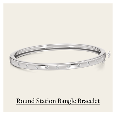 Round Station Bangle Bracelet