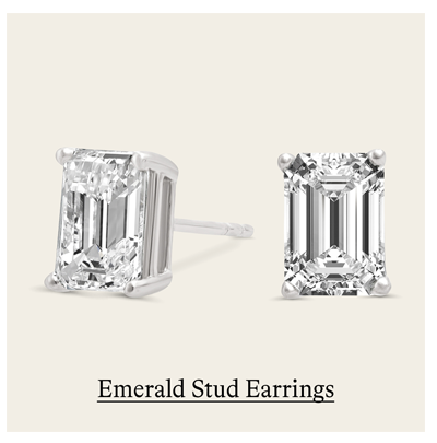 2 ct. tw. Emerald Stud Earrings in 14k White Gold