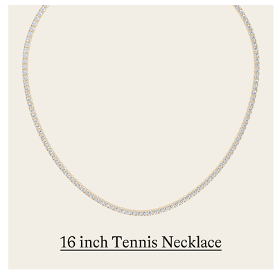 10 ct. tw. Straight Line 16 inch Tennis Necklace