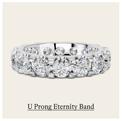 5 ct. tw. Round U Prong Eternity Band in 14k White Gold
