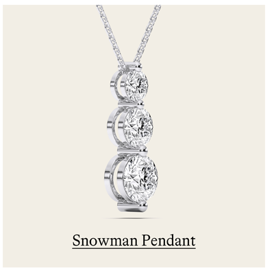 3 ct. tw. Lab Diamond Snowman Pendant