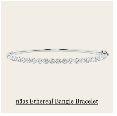 2 ct. tw. näas Ethereal Round Bold Bangle Bracelet
