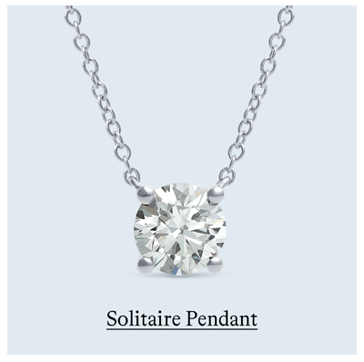 1 ct. tw. Round Solitaire Pendant in 14k White Gold