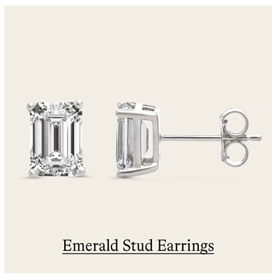 2 ct. tw. Emerald Stud Earrings in 14k White Gold