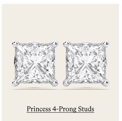 Princess 4-Prong Studs