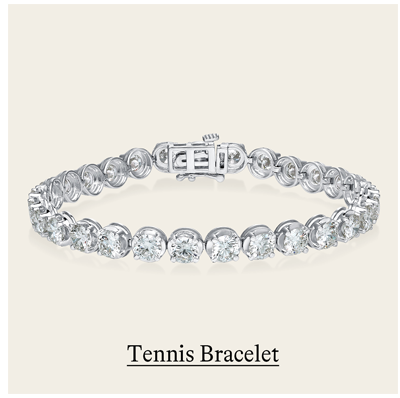 12 ct. tw. Round Lab Grown Diamond Tennis Bracelet in 14k White Gold