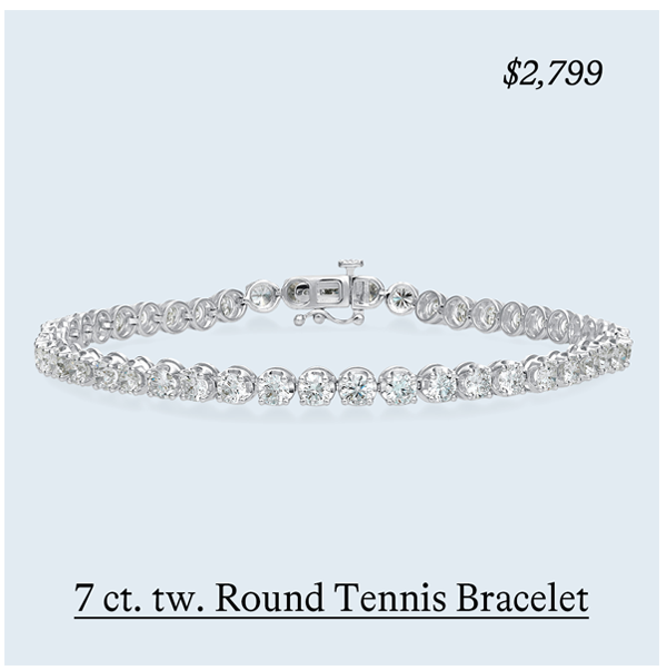 7 ct. tw. Round Tennis Bracelet in 14k White Gold