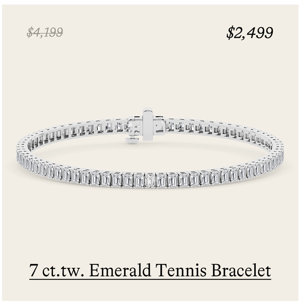 7 ct.tw. Emerald Tennis Bracelet in 14K White Gold