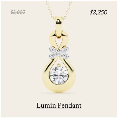 Lumin Pendant in 14K Yellow Gold