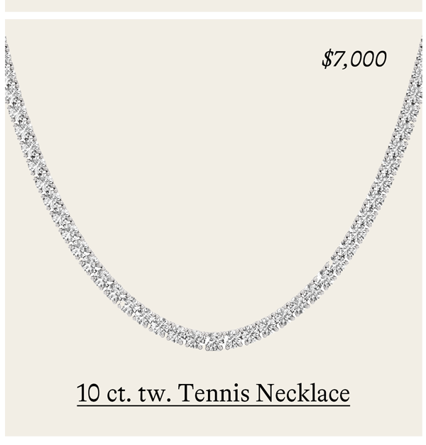 10 ct. tw. Tennis Necklace with Extender in 14k White Gold