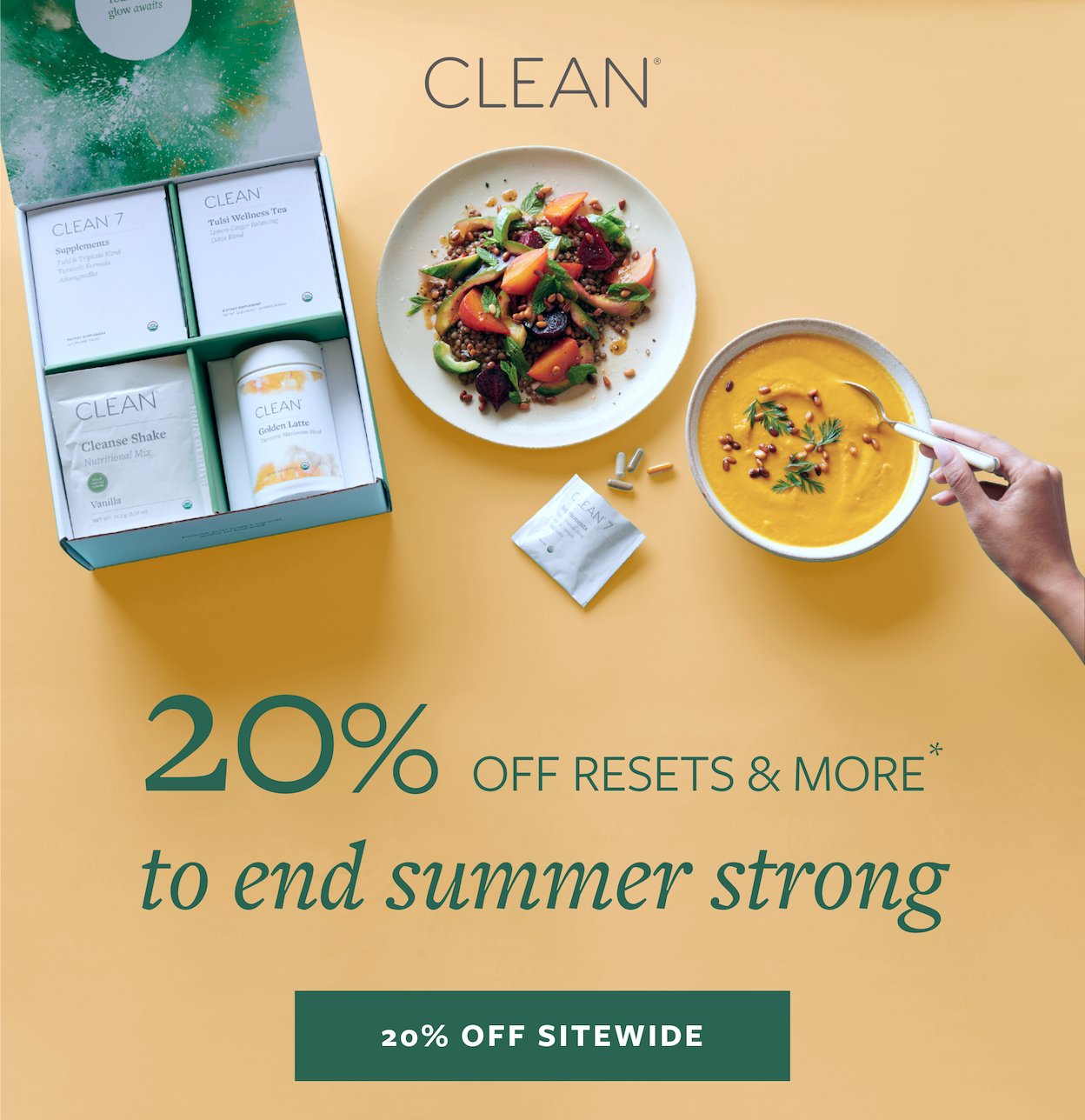 20% off reset & more* to end summer strong
