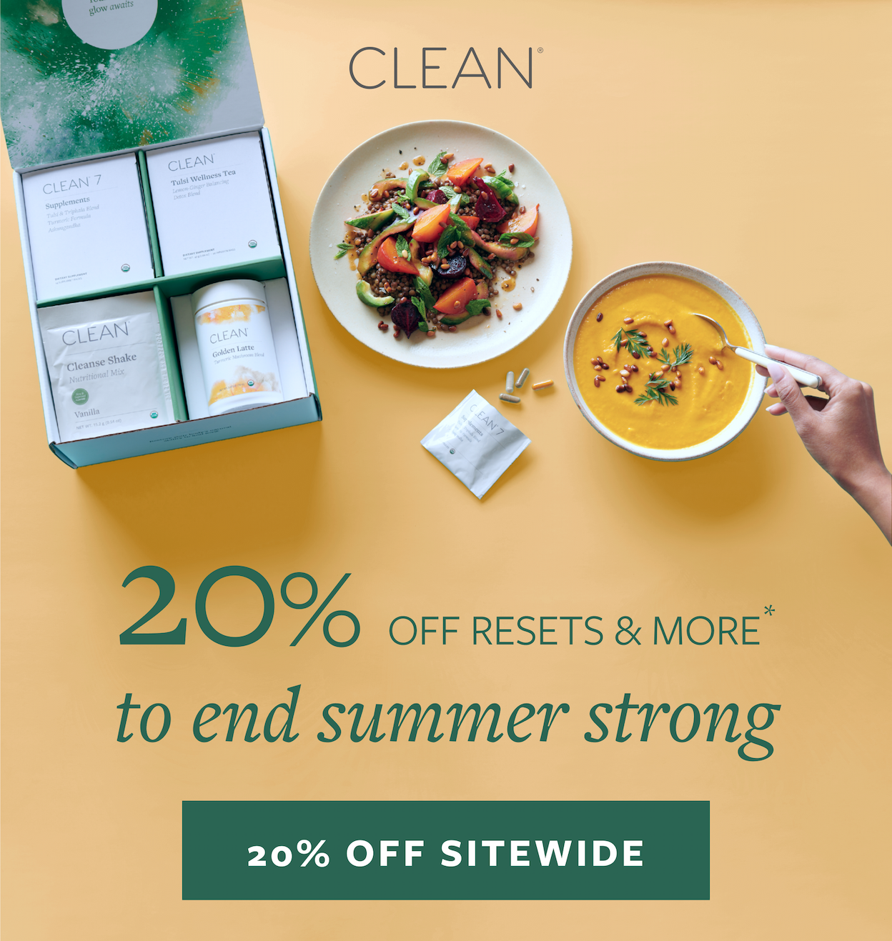 20% off reset & more* to end summer strong