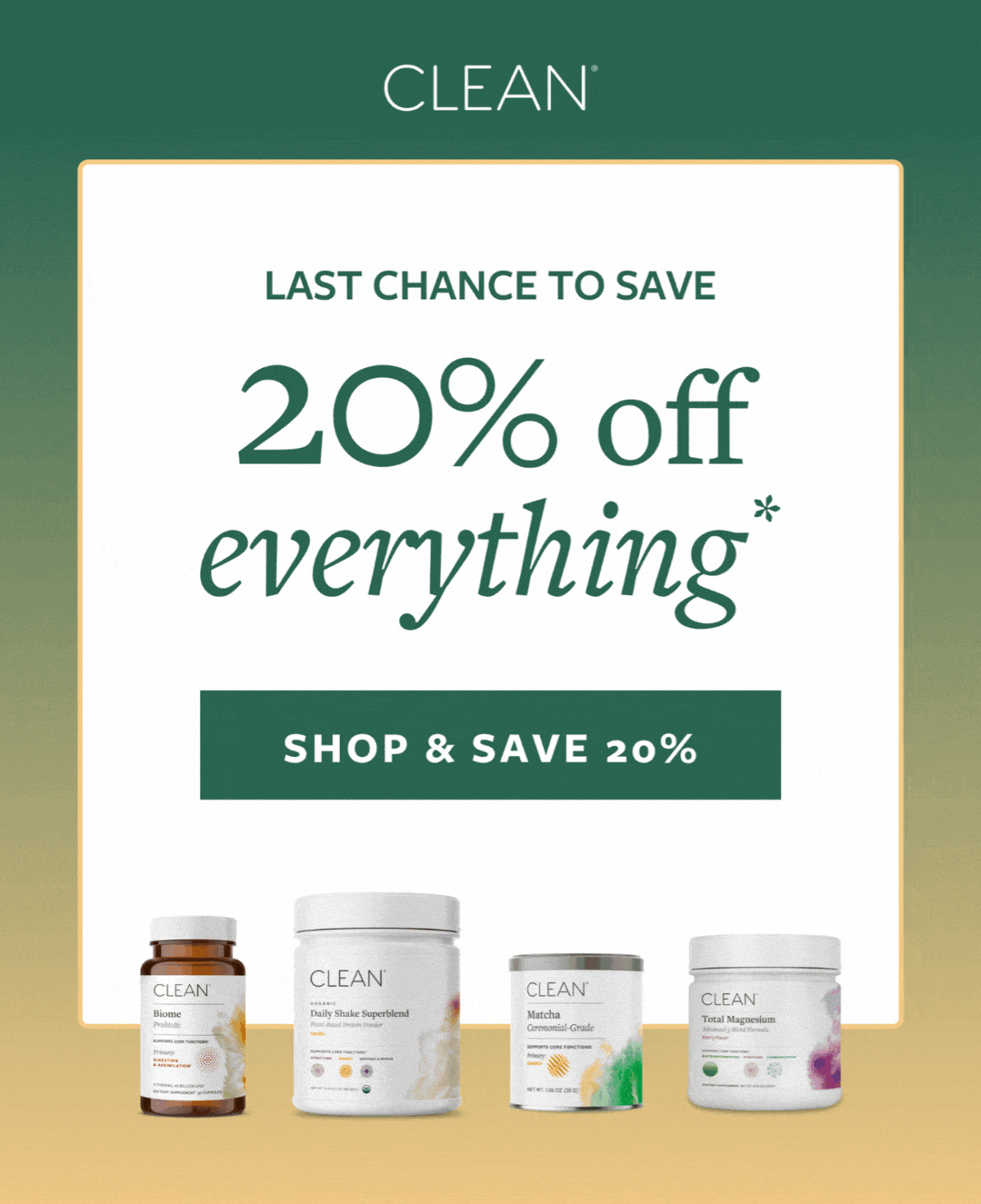 last chance to save