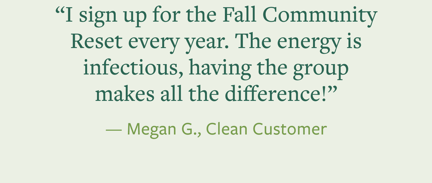 Fall Community Reset