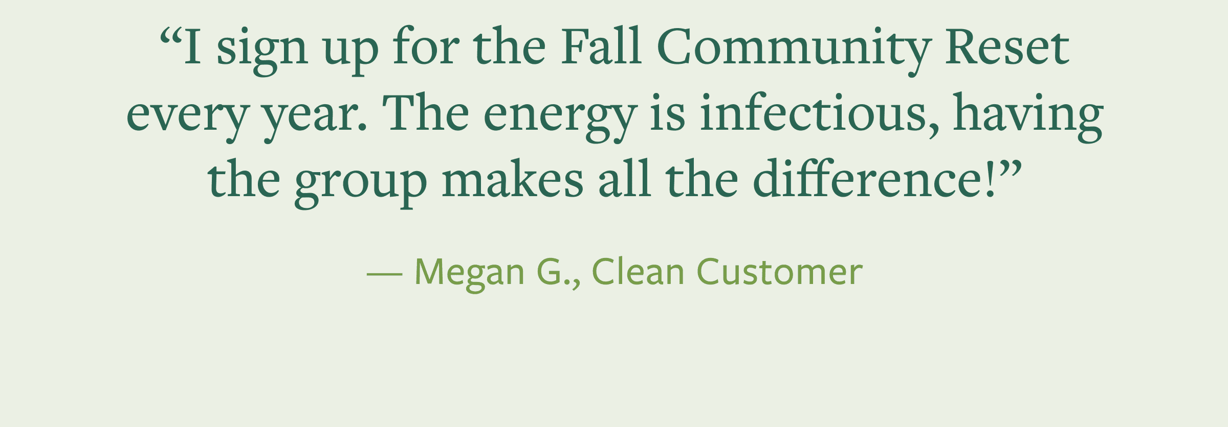 Fall Community Reset