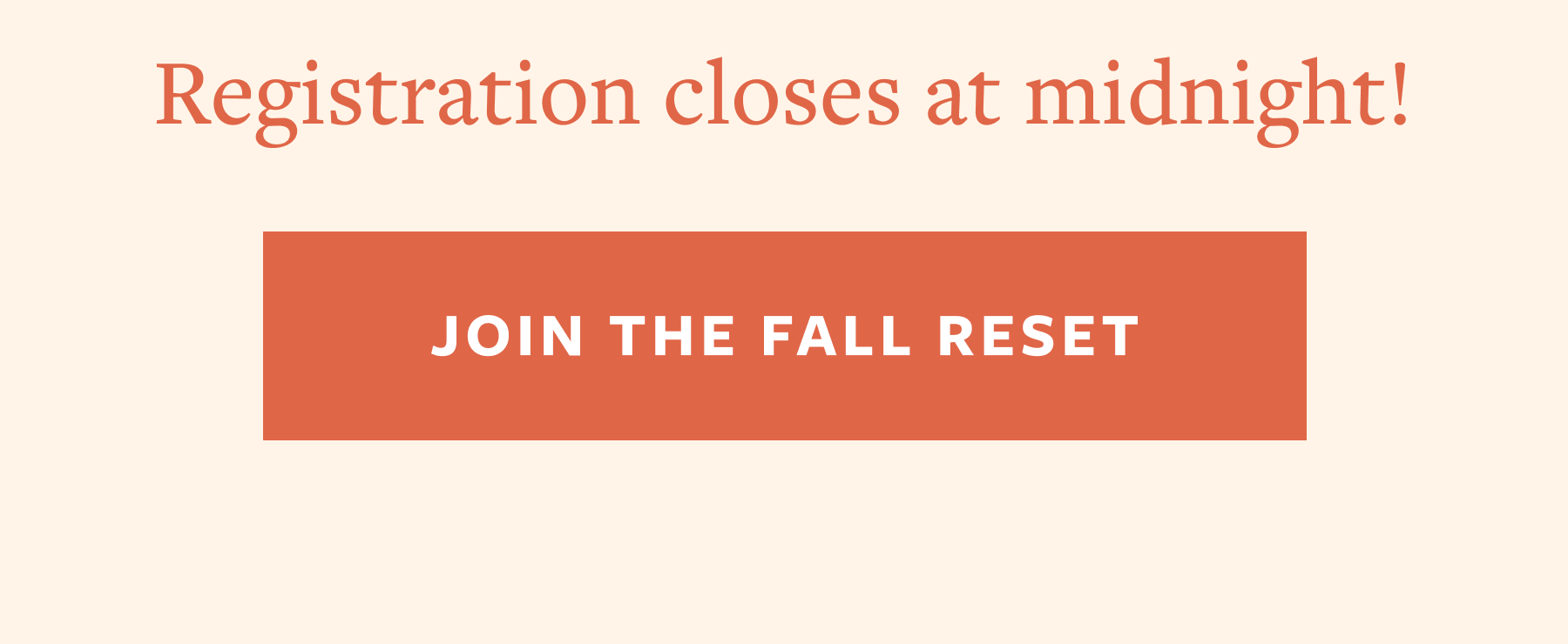 Fall Community Reset