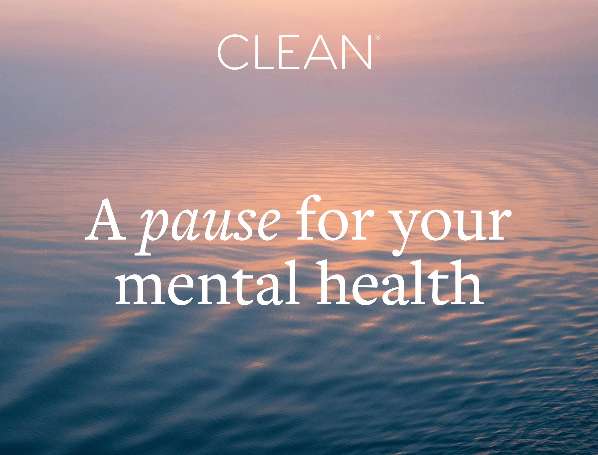 A pause for your mental health