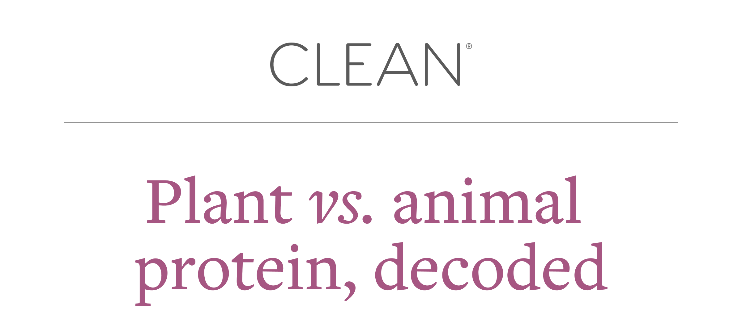 Animal Vs Plant Protein