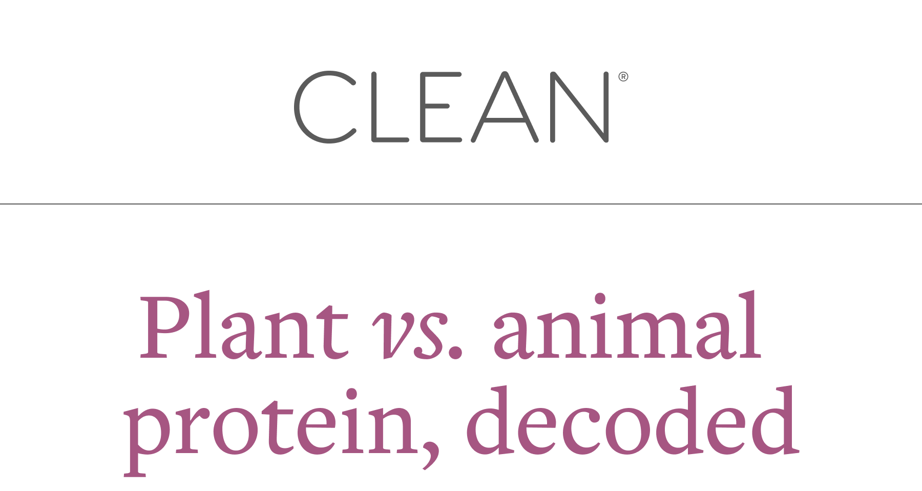 Animal Vs Plant Protein